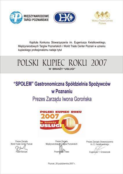 Certyfikat Społem GSS