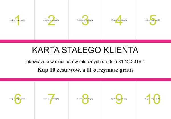 Karta stałego klienta