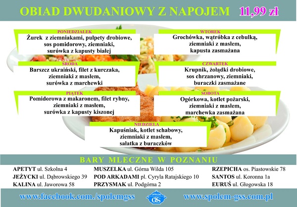 Nowe zestawy obiadowe